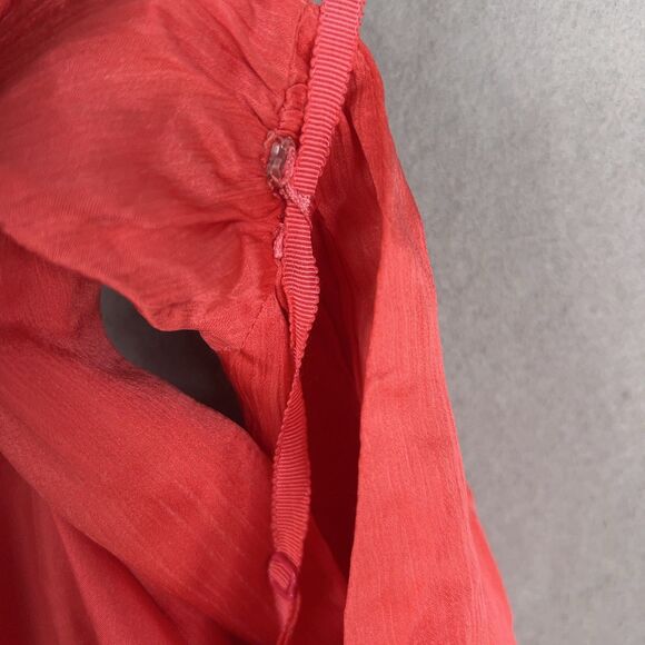 Lilly Pulitzer Dress Womens Size 6 Red Ruffle Feminine Romantic Resort Pockets - Picture 8 of 16